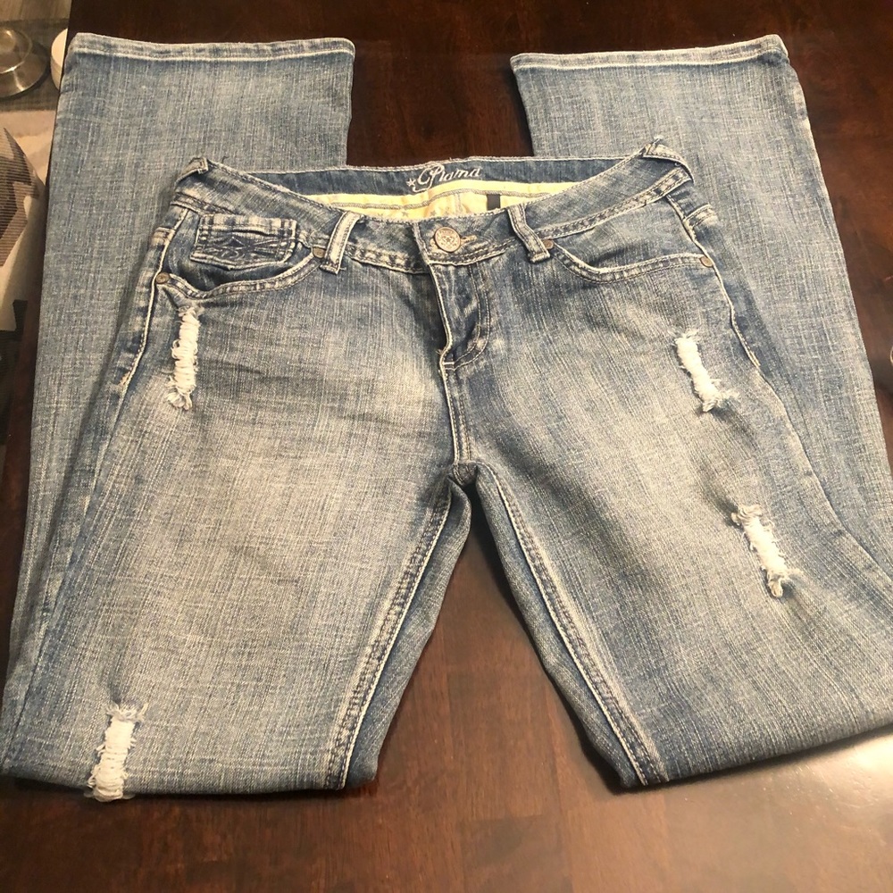 Piama Distressed Flare Jeans
